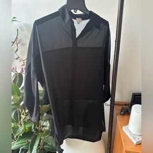 ASOS black see through blouse